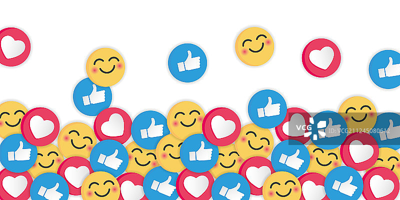 白色背景上的现代表情符号设计图片素材