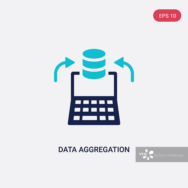 双色通用数据聚合图标图片素材
