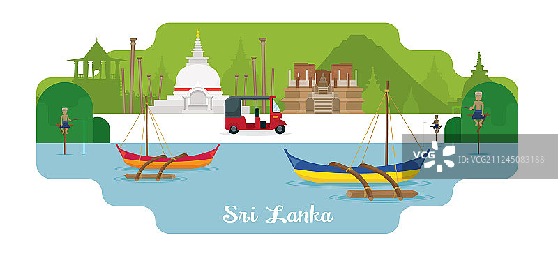 斯里兰卡旅游景点地标图片素材