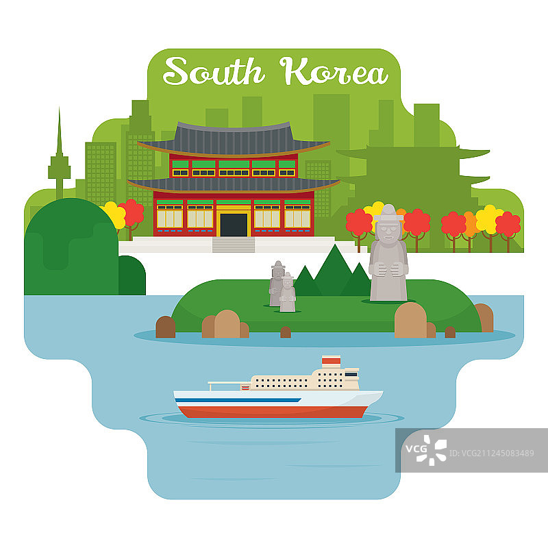 韩国旅游景点地标图片素材