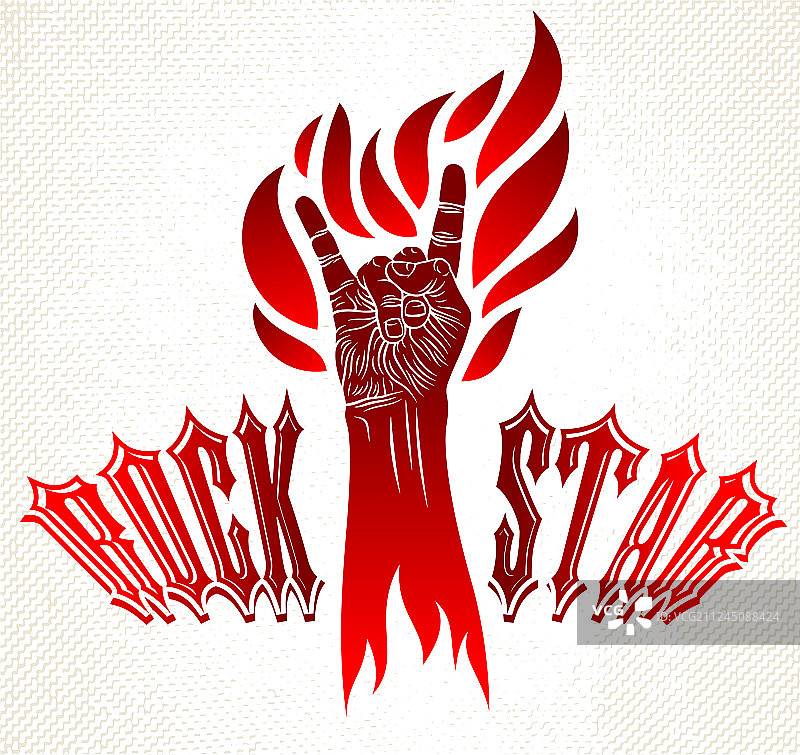摇滚手势火焰音乐图片素材