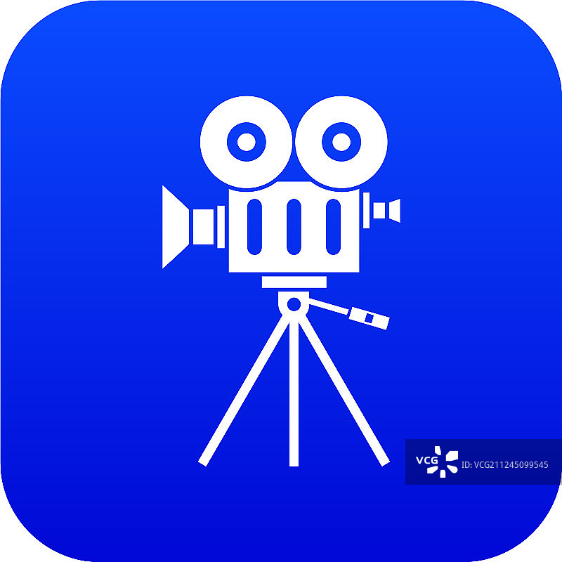 蓝色数码摄像机图标图片素材