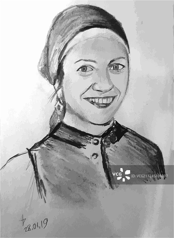 微笑的哥萨克人图片素材