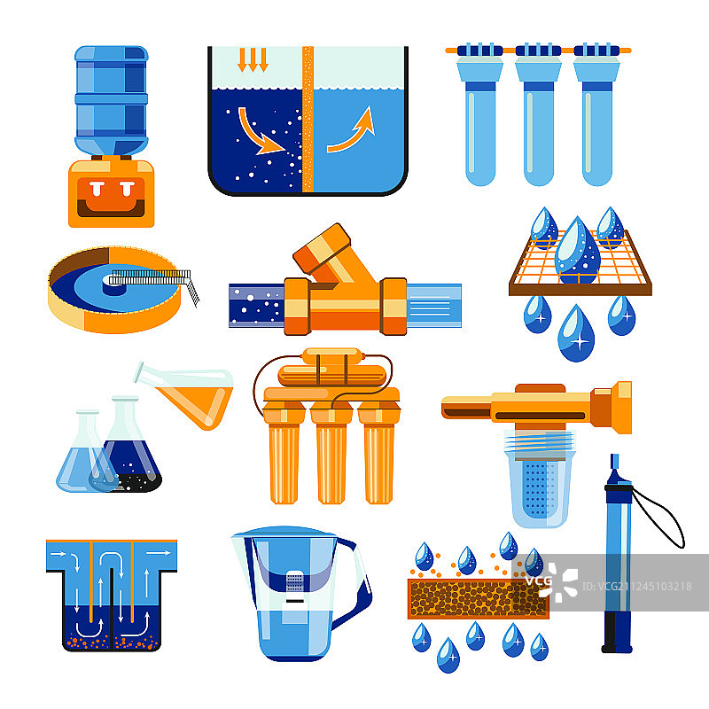 滤水器清洁和净化过滤图片素材