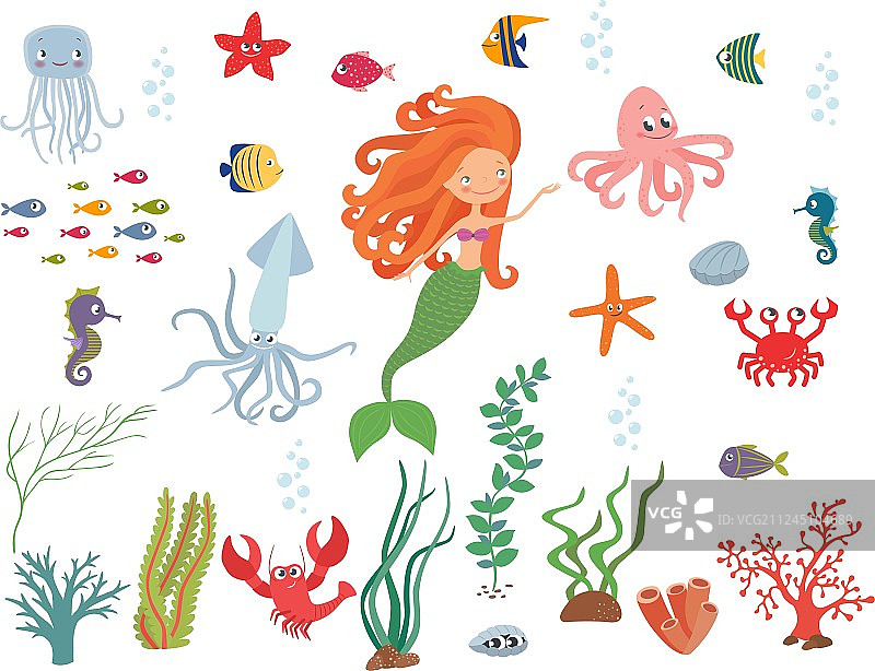 水下生物合集图片素材