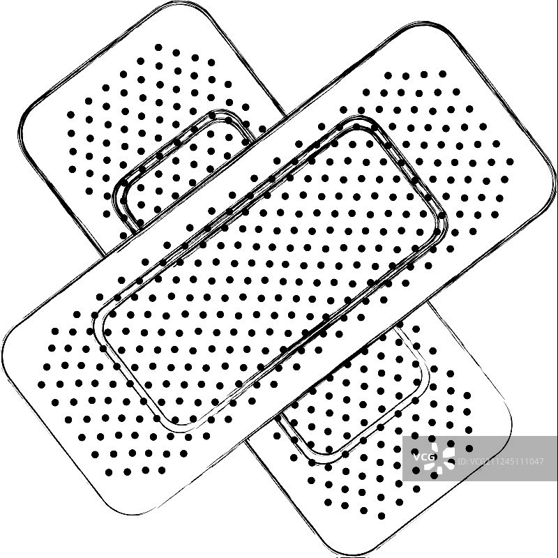 绷带石膏卡通简笔画图片素材