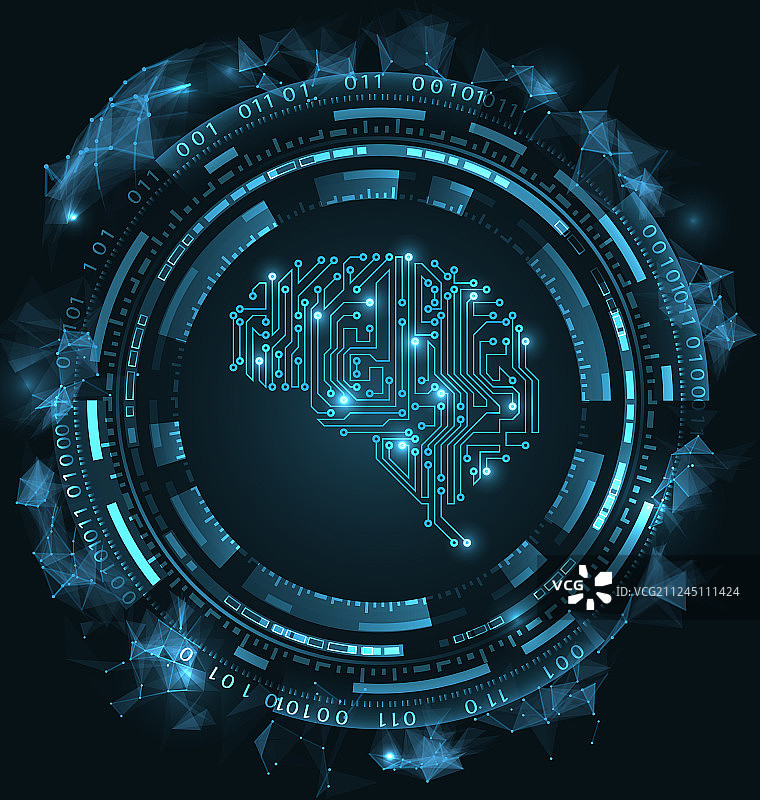 大脑电路纹理人工智能图片素材