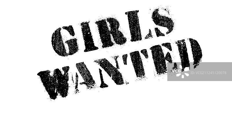 招聘女孩橡胶印章图片素材