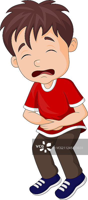 小男孩肚子疼图片素材