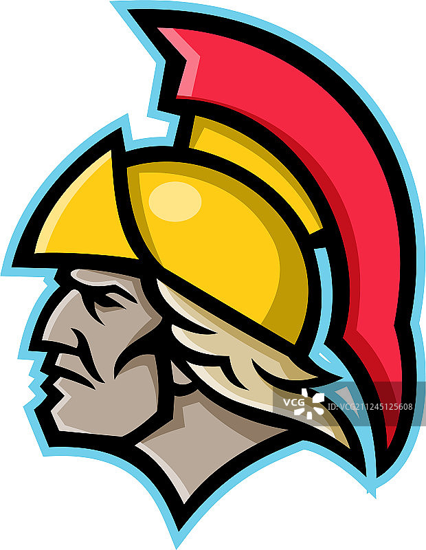 阿喀琉斯希腊英雄吉祥物图片素材