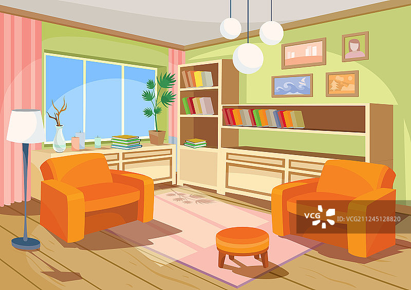卡通室内设计图片素材