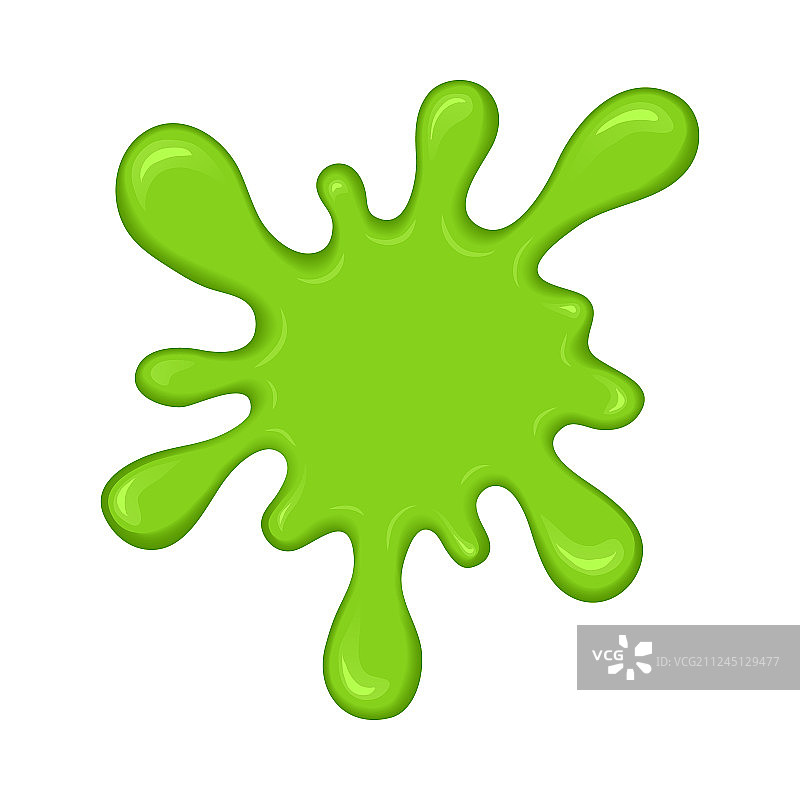 绿色史莱姆飞溅污迹图片素材