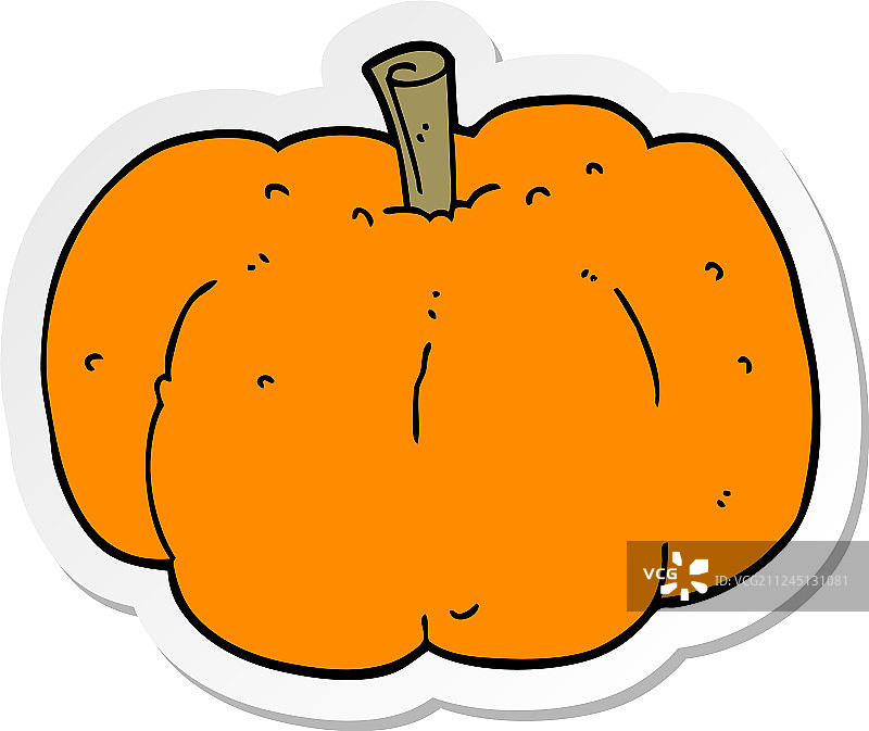 卡通南瓜贴纸图片素材