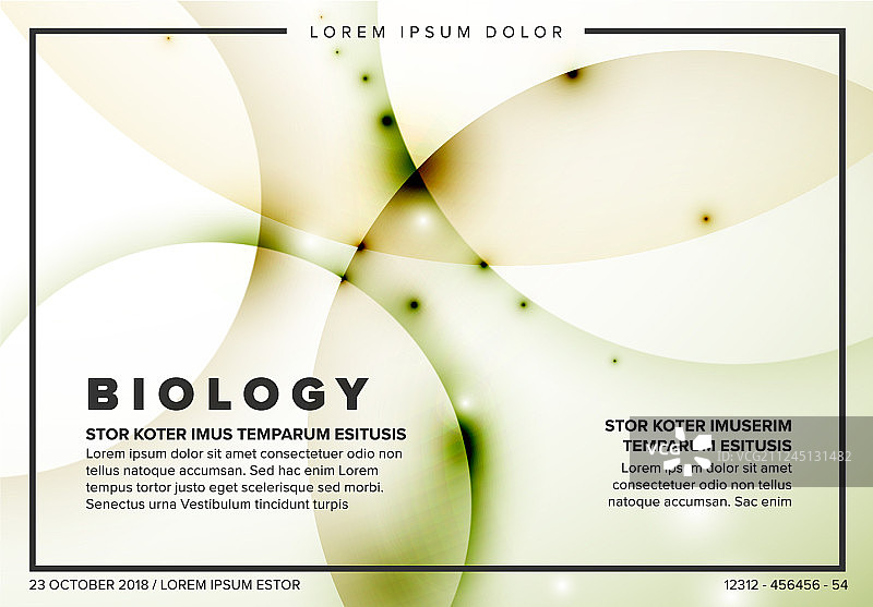 抽象生物学宣传单模板图片素材