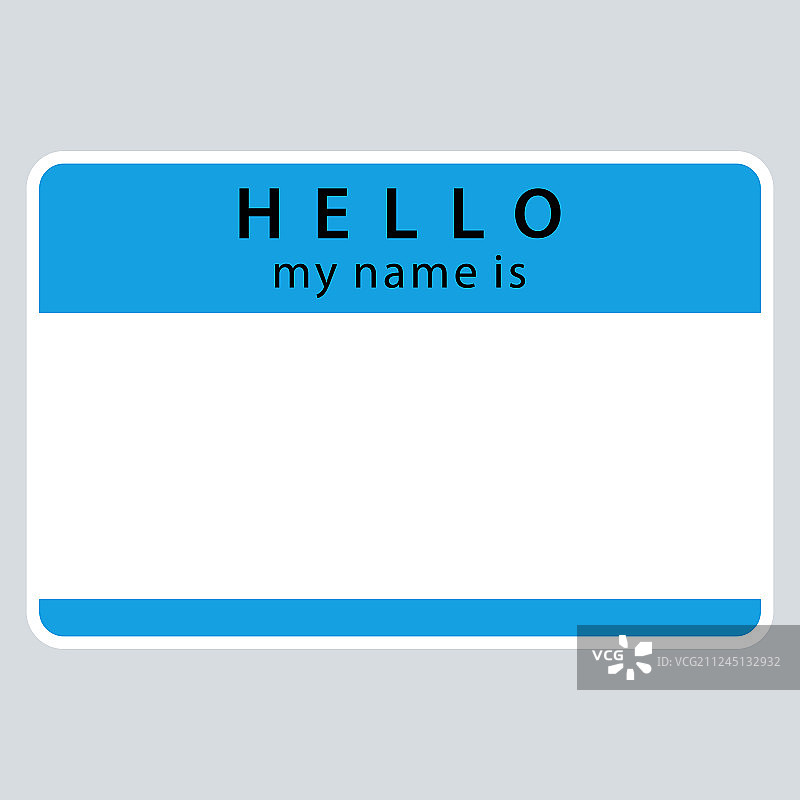 蓝色姓名标签图片素材