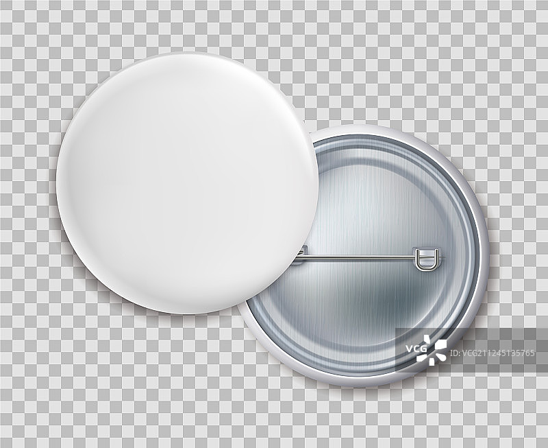 圆形金属徽章样机图片素材