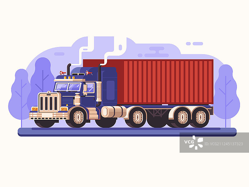 公路货运卡车配送图片素材