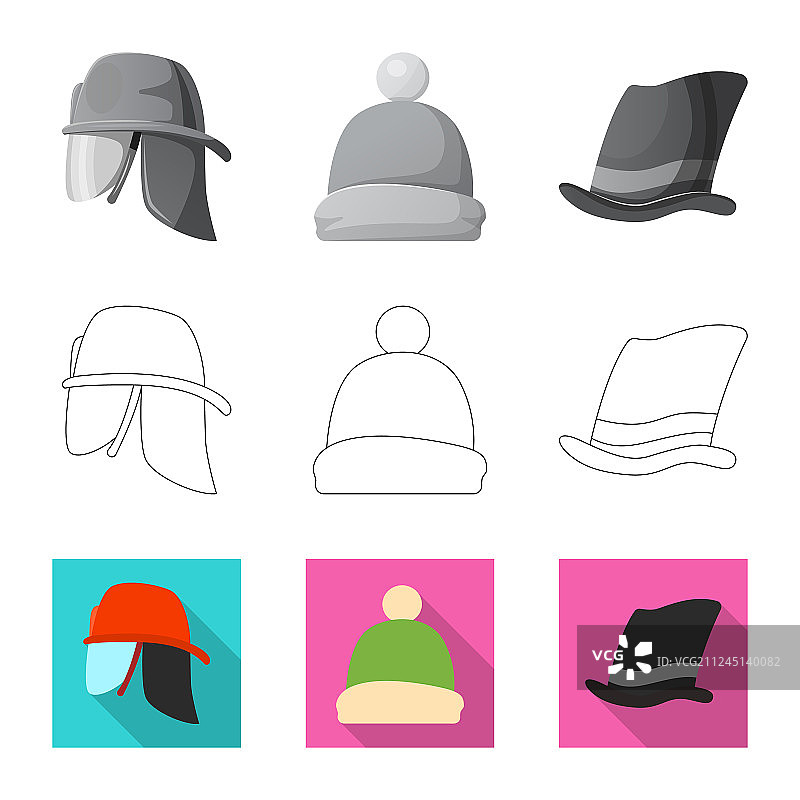 头饰和帽子图标图片素材