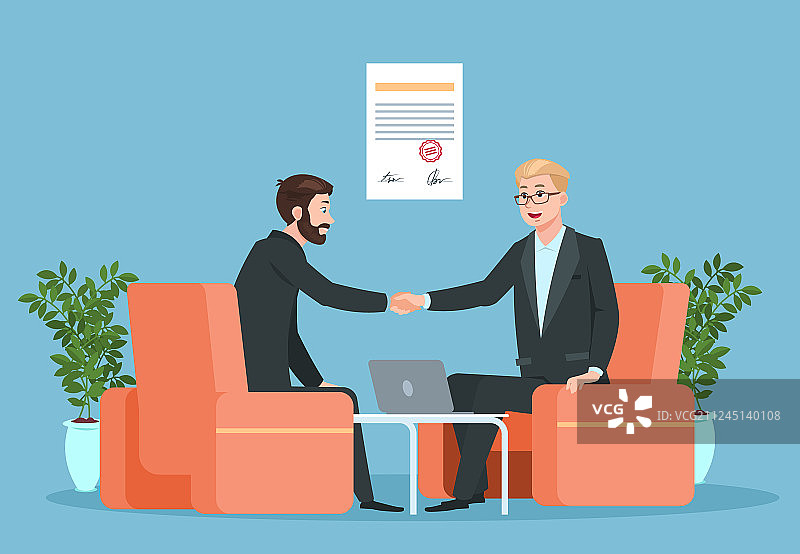 商业合同合作关系商人图片素材