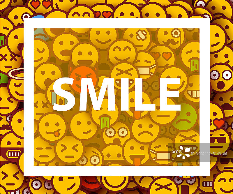 带有笑脸设计元素的背景图片素材