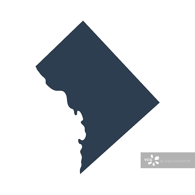 美国哥伦比亚特区地图图片素材