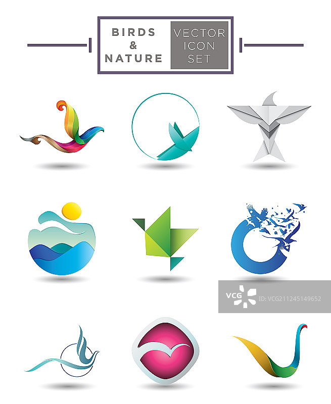 自然主题徽章合集图片素材