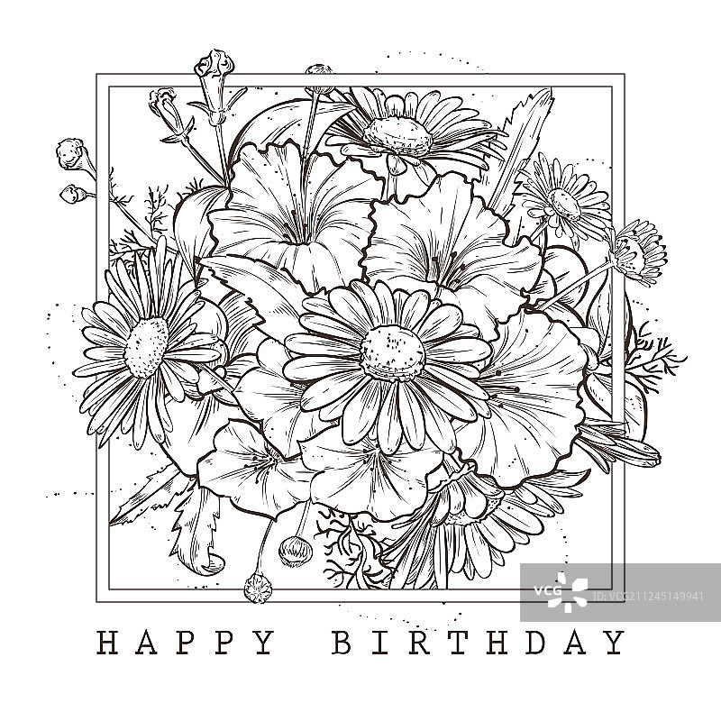 生日快乐祝福贺卡图片素材