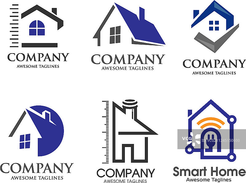 现代住宅和房地产logo图片素材