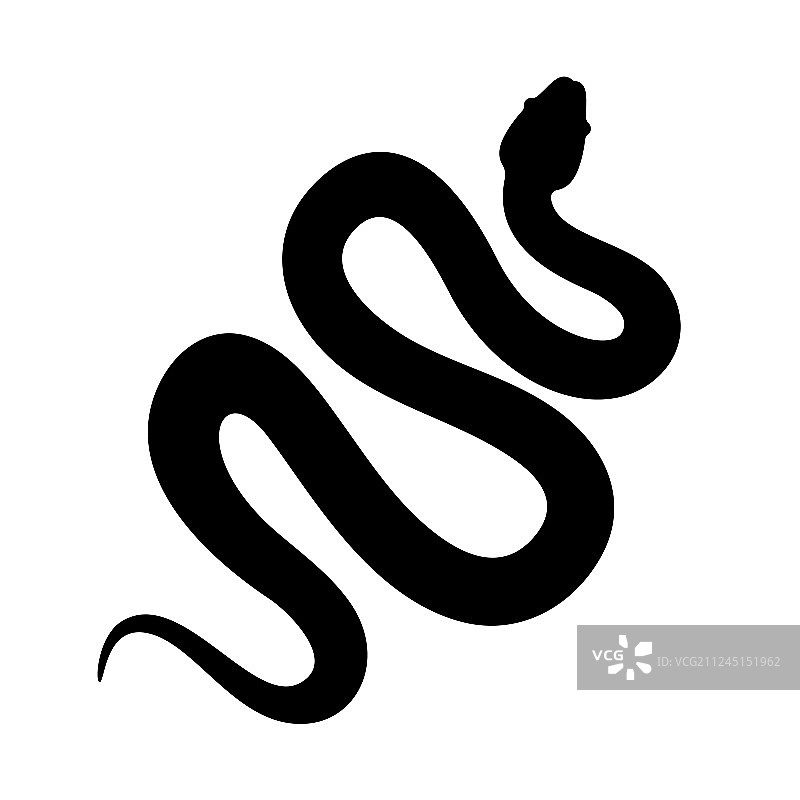 眼镜蛇或蟒蛇轮廓图标图片素材