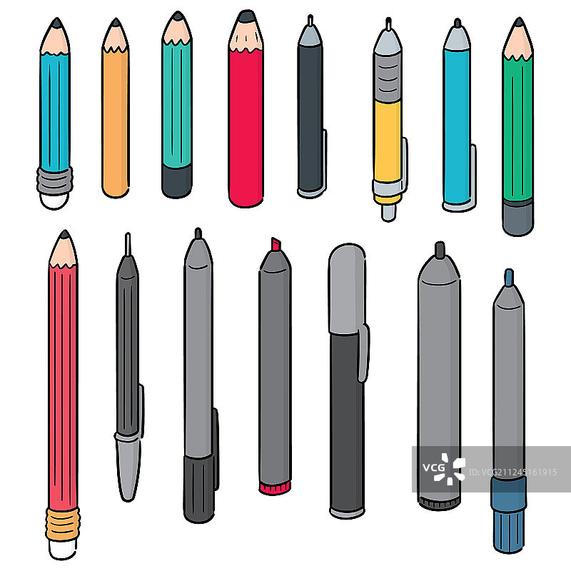 钢笔和铅笔合集图片素材