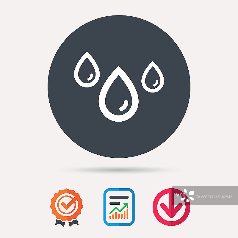 水滴图标雨天天气标志图片素材