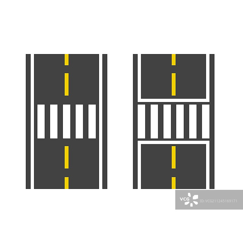 道路上的人行横道图片素材