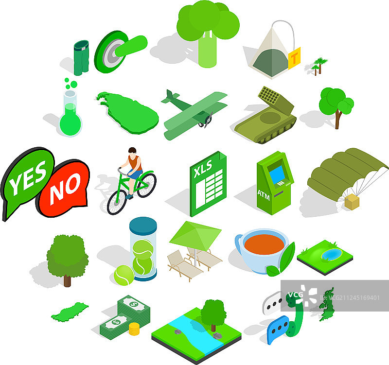 世界图标2.5D风格合集图片素材