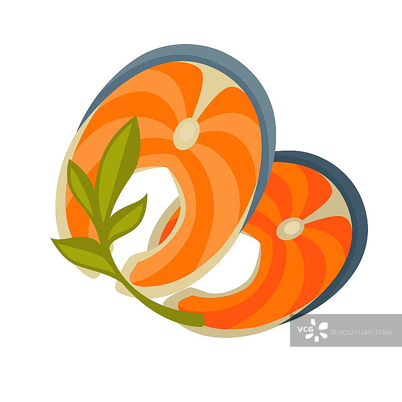 新鲜的生红鱼鲑鱼排图片素材