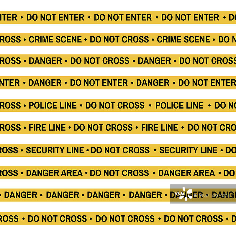 犯罪现场黄色警戒线图片素材