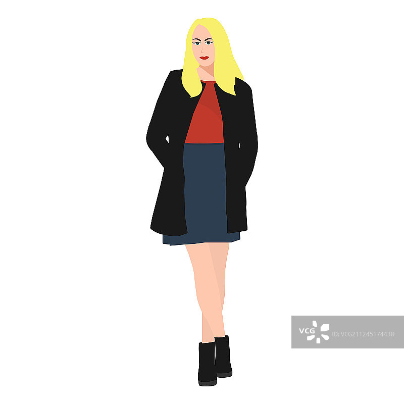 白色背景上的女孩图标图片素材