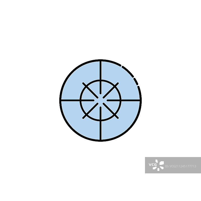 彩色狩猎图标目标图片素材