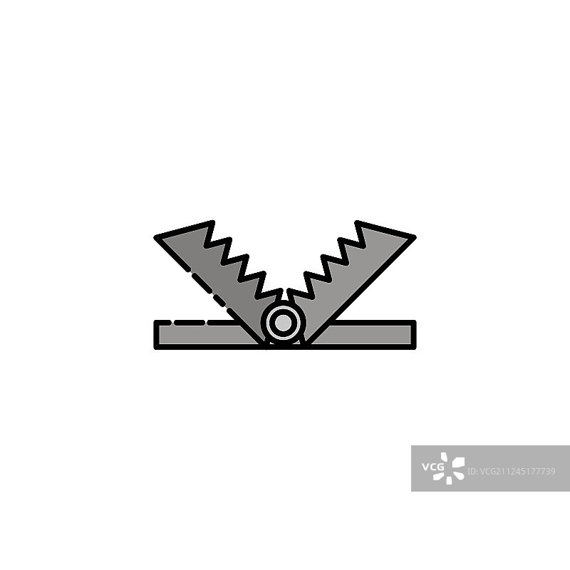 狩猎扁平图标图片素材