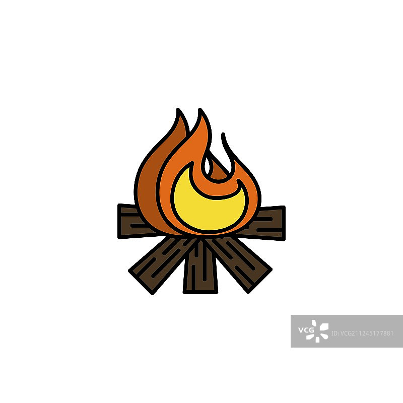 狩猎篝火图标图片素材