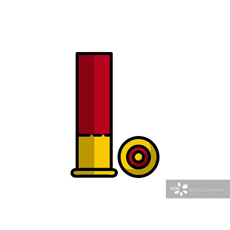 狩猎扁平图标图片素材