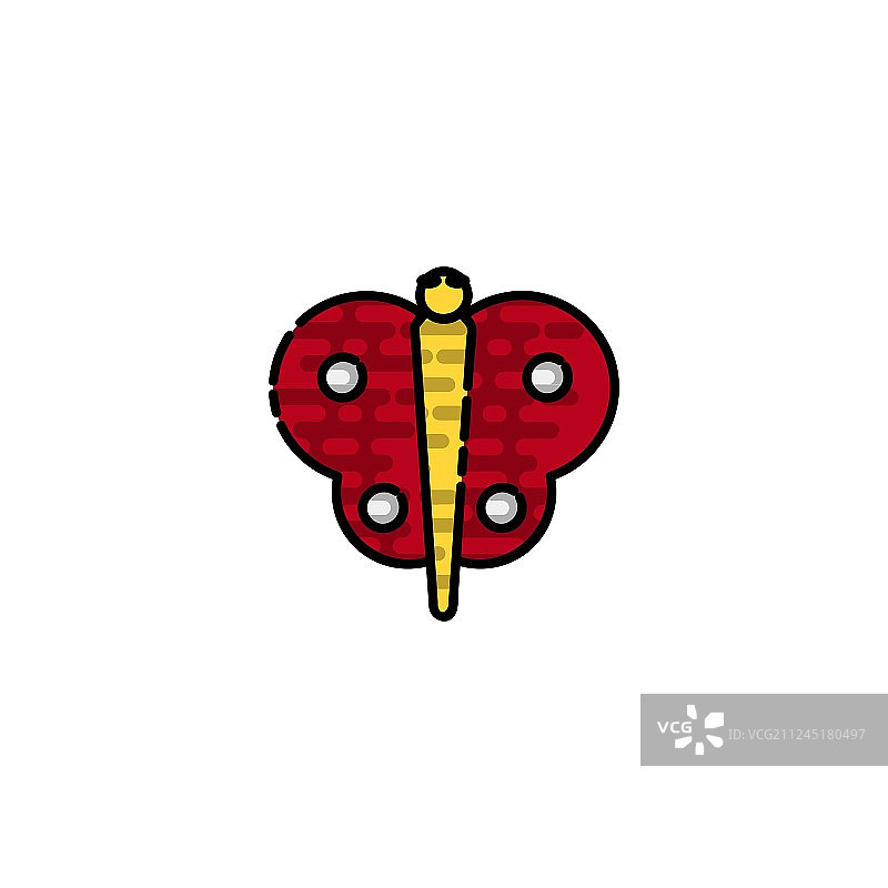 昆虫扁平图标图片素材
