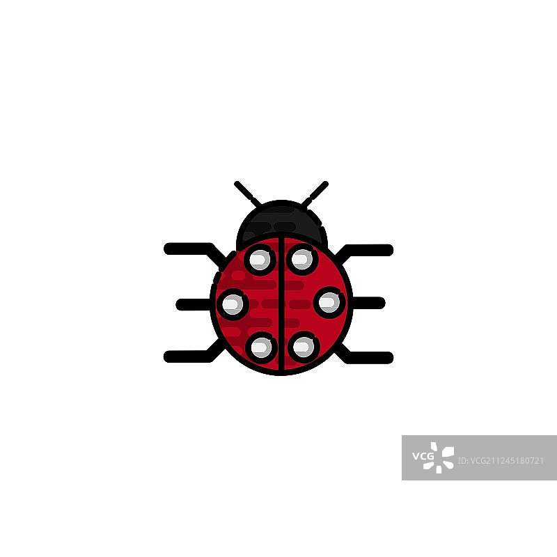 昆虫扁平图标图片素材