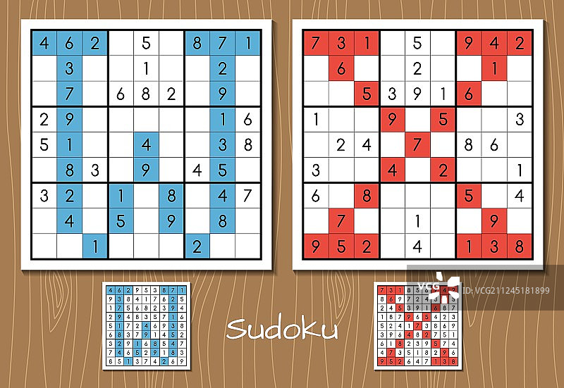 含W和X字母答案的数独题集图片素材