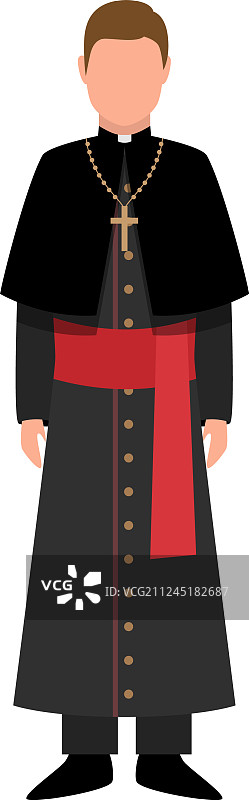身穿黑色衣服的牧师人物图片素材