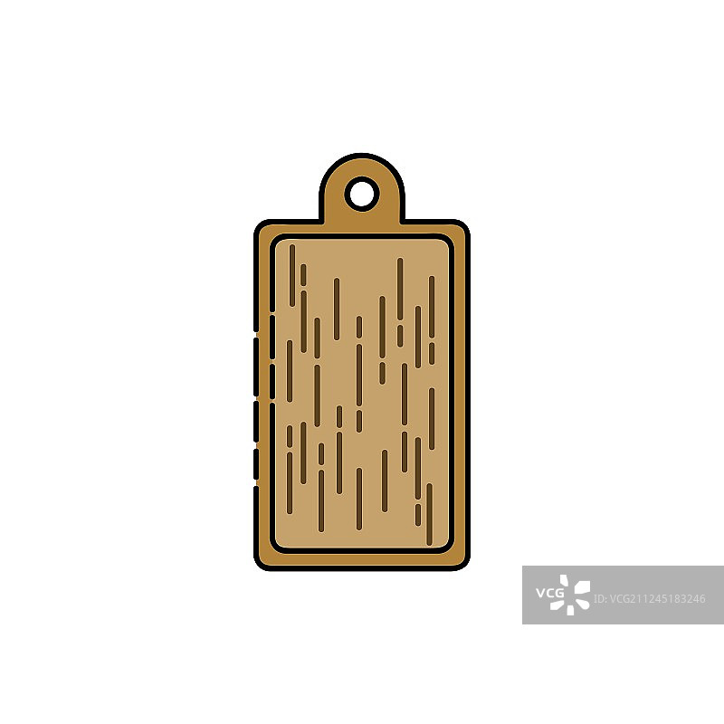 厨房扁平图标：砧板图片素材