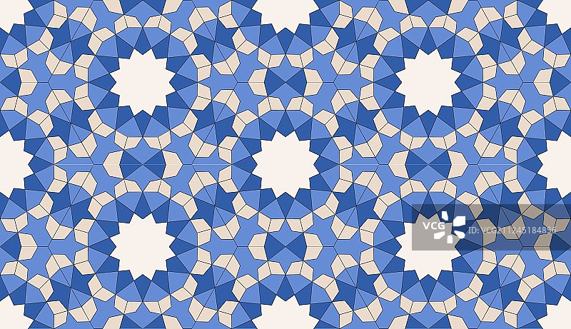 伊斯兰几何无缝图案背景图片素材