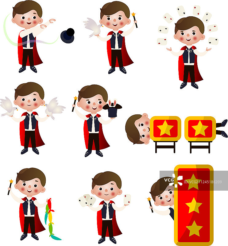 魔术师表演组合图片素材