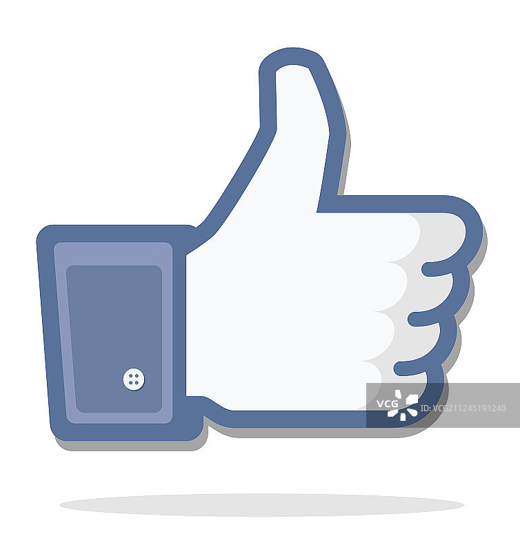 蓝色拇指向上图片素材