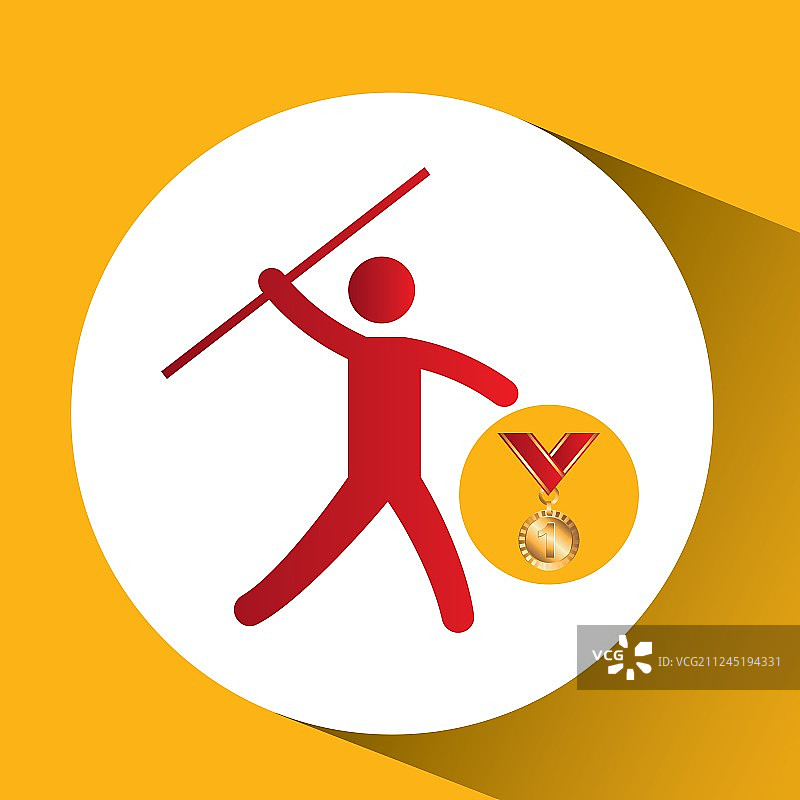 奥运会金牌标枪图标图片素材