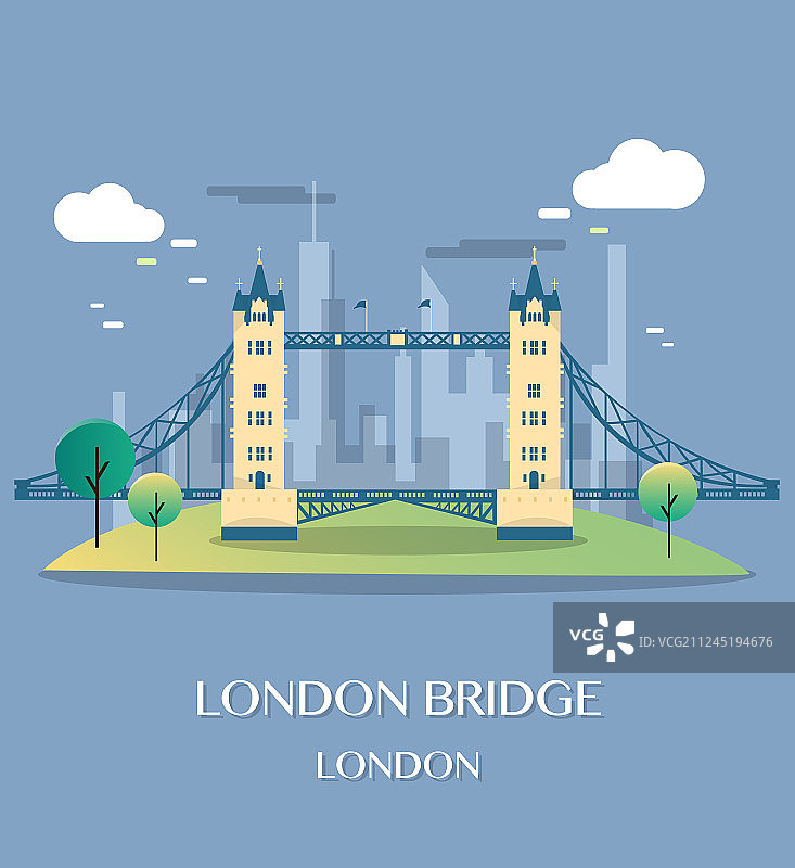 伦敦著名地标伦敦桥图片素材